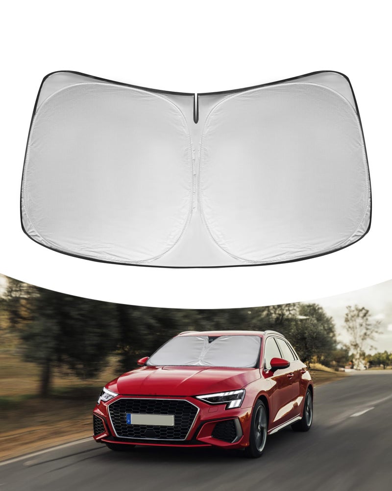 Windshield Sun Shade for Audi A3 20142020 Accessories Customfit Windshield Sun Shade Window Shade Foldable Sunshade Protector Blocks UV Rays Keep Your Car Cooler