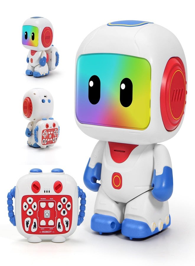 GILOBABY Programmable RC Robot Toy for Boys Girls, Rechargeable STEM Astronaut w/LED Face, Playback Mode, Dancing, Remote Jetpack, Gift for 4 5 6 7 8 Year Old Kids（Blue-r） - Image 1