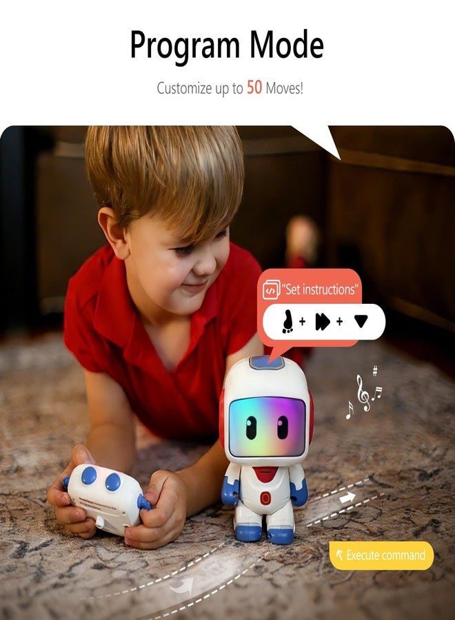 GILOBABY Programmable RC Robot Toy for Boys Girls, Rechargeable STEM Astronaut w/LED Face, Playback Mode, Dancing, Remote Jetpack, Gift for 4 5 6 7 8 Year Old Kids（Blue-r） - Image 2