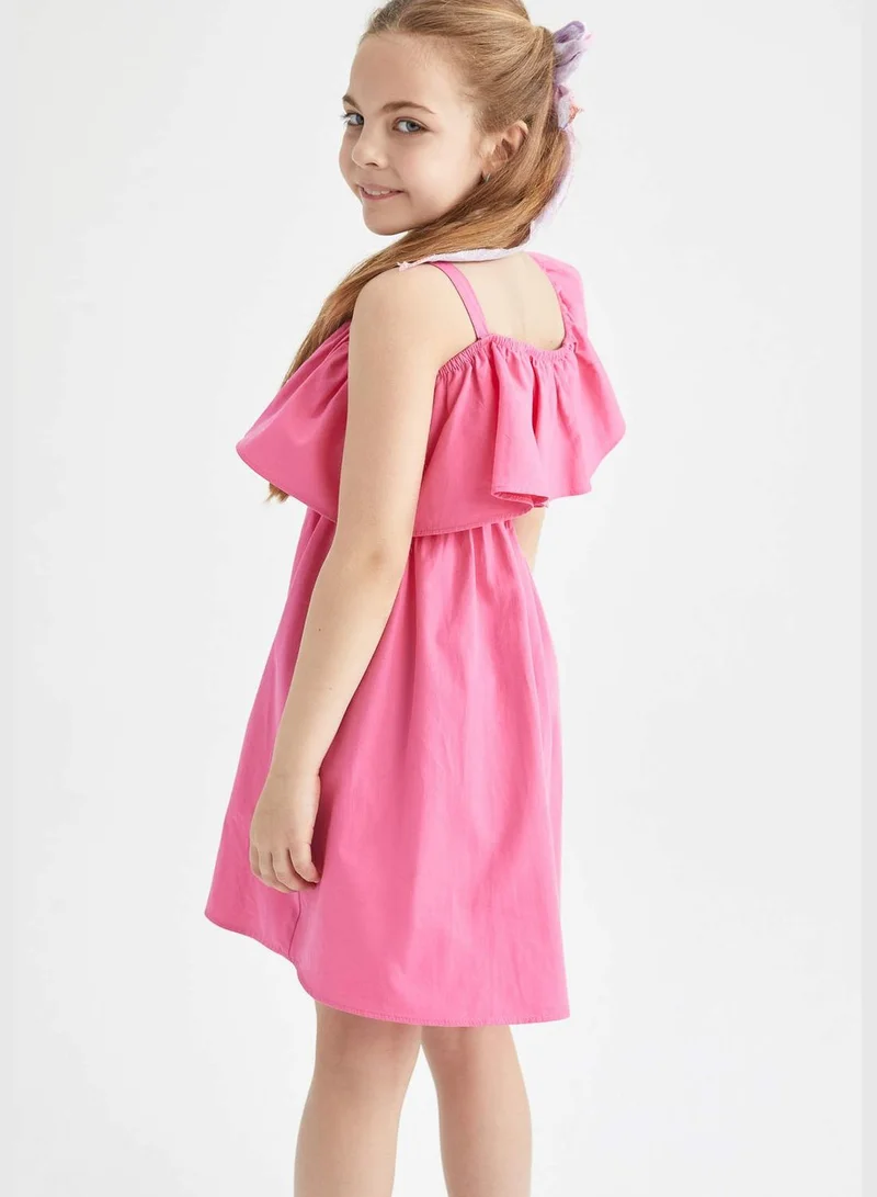 ديفاكتو فستان كشكش بكتف واحد