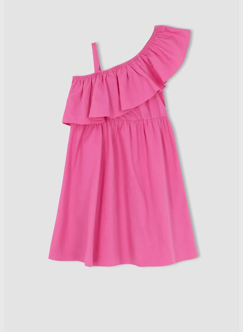 ديفاكتو فستان كشكش بكتف واحد