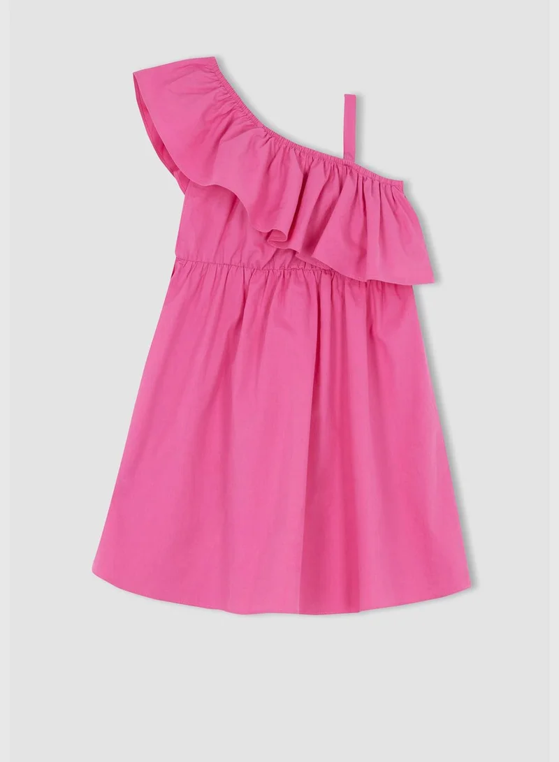 ديفاكتو فستان كشكش بكتف واحد