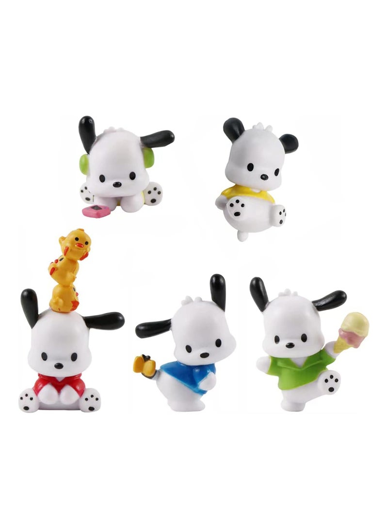 general Anime character toys cute room decoration movable doll statue anime cake bowler hat figurine PVC model doll (pachagou-5pcs) - Image 1