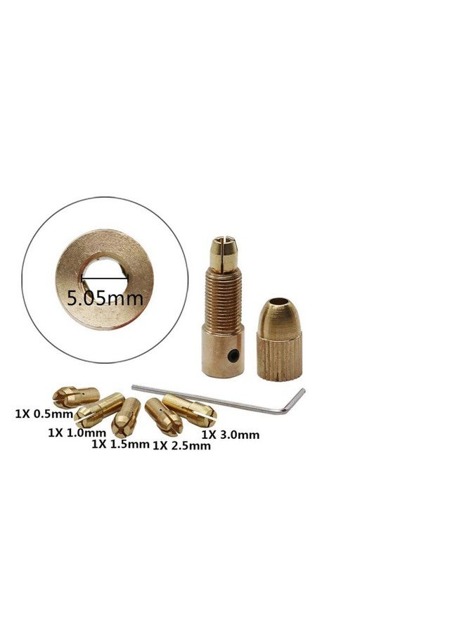 THEMISTO 5mm Shank Metal Drill Chuck Collet Bits Rotary with Screw, 0.5-3 mm for RS775 motor - Image 3