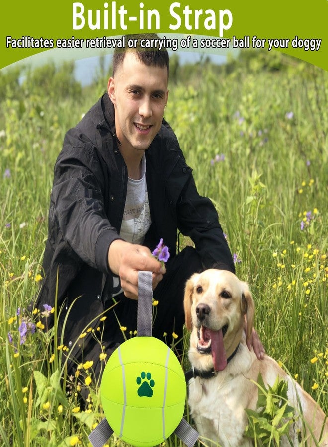 Magicorange كرة ماجيك أورانج للكلاب مقاس 6 بوصات، عبوة واحدة، كرات تنس للكلاب، كرة تفاعلية للحيوانات الأليفة للعب شد الحبل واللعب بالماء، كرات رعي للكلاب المتوسطة والكبيرة (أصفر، عبوة واحدة) - Image 4