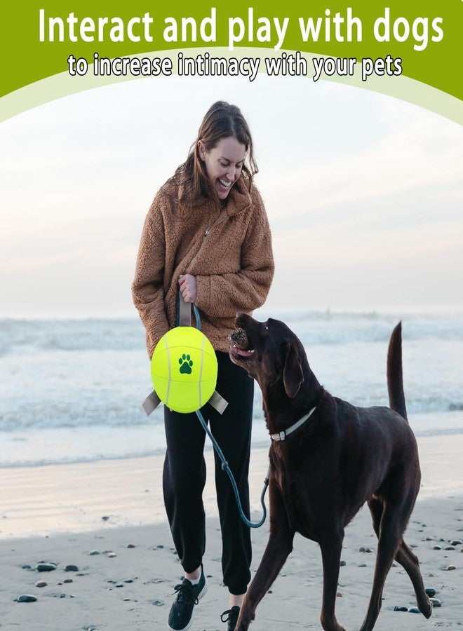 Magicorange كرة ماجيك أورانج للكلاب مقاس 6 بوصات، عبوة واحدة، كرات تنس للكلاب، كرة تفاعلية للحيوانات الأليفة للعب شد الحبل واللعب بالماء، كرات رعي للكلاب المتوسطة والكبيرة (أصفر، عبوة واحدة) - Image 5