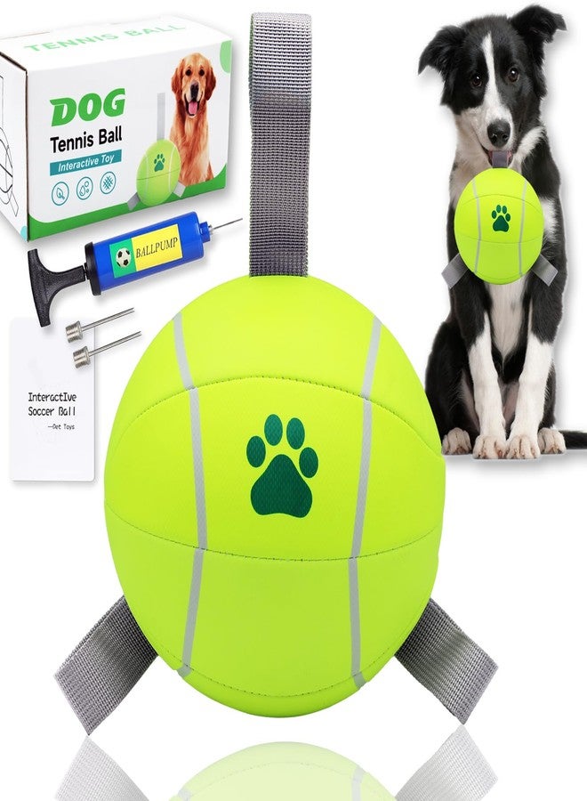 Magicorange كرة ماجيك أورانج للكلاب مقاس 6 بوصات، عبوة واحدة، كرات تنس للكلاب، كرة تفاعلية للحيوانات الأليفة للعب شد الحبل واللعب بالماء، كرات رعي للكلاب المتوسطة والكبيرة (أصفر، عبوة واحدة) - Image 1