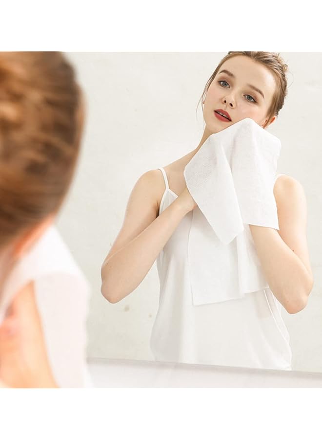 Goodern 20 Pcs Mini Compressed Towel Disposable Face Compressed Towels Portable Disposable Facial Towels Soft Compressed Face Washcloth Hand Wipe in Individual Package for Travel Home Camping - Image 4