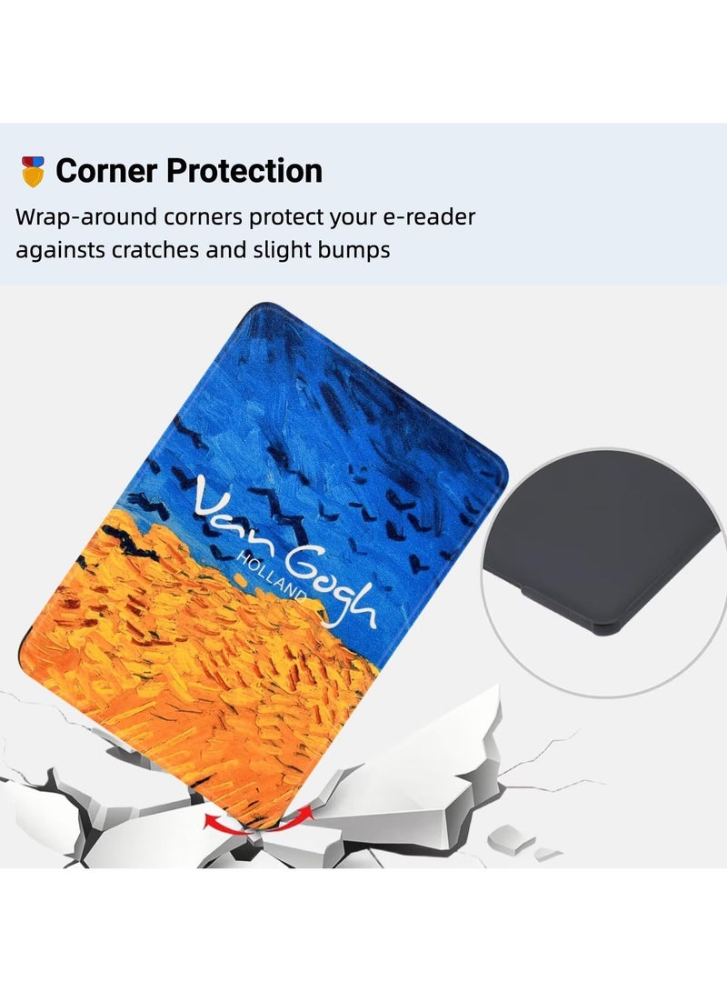 SYOSI Case for Kindle Paperwhite 6.8" (11th Generation, 2021 Release), Leather Stand Cover with Auto Sleep Wake Hand-Strap Card-Slot, Golden Wheat  - Image 5