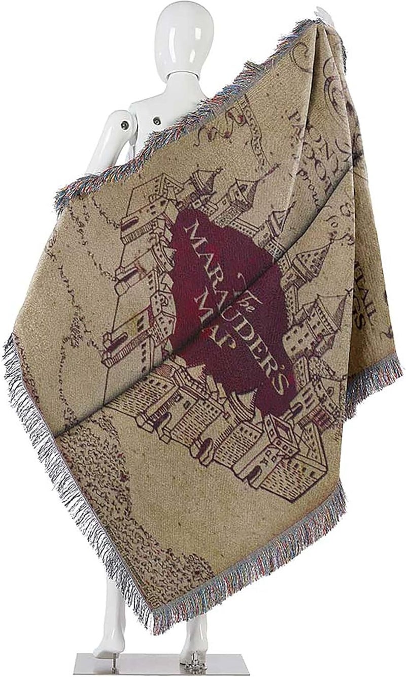 Northwest Harry Potter Woven Tapestry Throw Blanket, 48 x 60 Inches, Marauder's Map - Image 2