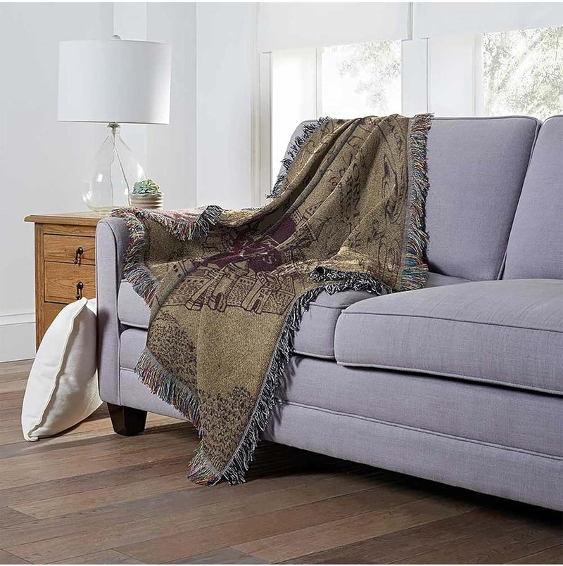 Northwest Harry Potter Woven Tapestry Throw Blanket, 48 x 60 Inches, Marauder's Map - Image 4