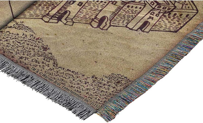 Northwest Harry Potter Woven Tapestry Throw Blanket, 48 x 60 Inches, Marauder's Map - Image 3
