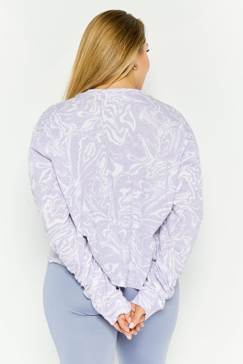 Champion Women Sportswear Fit Long Sleeve Outdoor Top, Lavender - Image 4