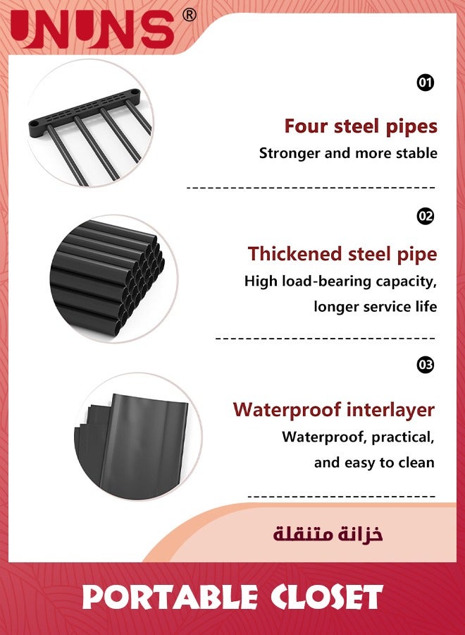 UNUNS 6-Tier Bookshelf,61 Inches(155cm) Floor Standing Bookcase,Display Storage Shelf,Corner Shelf,Home Decor Furniture For Home Office,Living Room,Bedroom,Black - Image 3