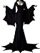 YEAXLUD Vampire Womens Halloween Costumes Long Wide Sleeves Morticia Addams Costume Wrap Gothic Witch Dress Witchy Dress black Medium - Image 3
