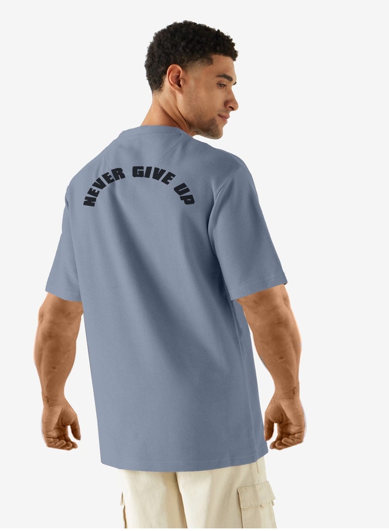 ALCOACH Minimal Print Oversized Pure Cotton T-Shirt  - Image 2