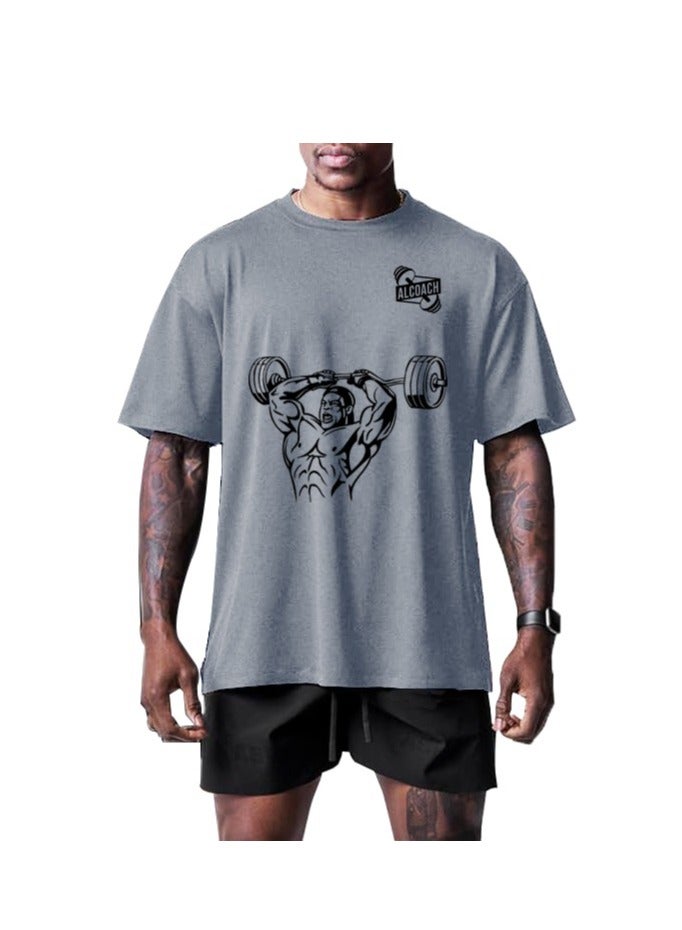 ALCOACH Minimal Print Oversized Pure Cotton T-Shirt  - Image 5