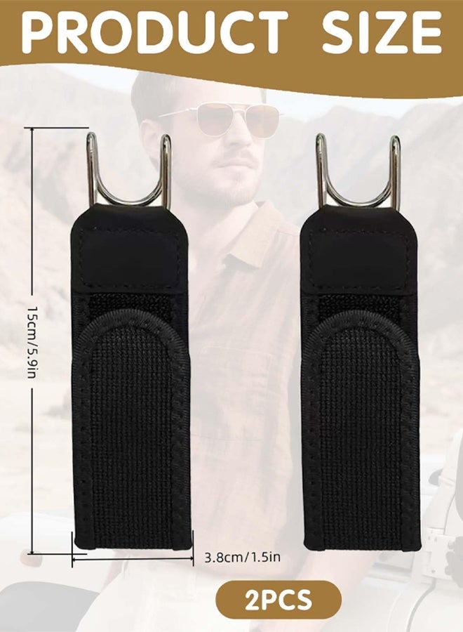 2 PCS Buckleless Belts For Men & Women, No Buckle Elastic Belt with Metal Hook, Stretch Adjustable Tactical Belt for Jeans Trousers, For Slightly Loose Pants - Image 2