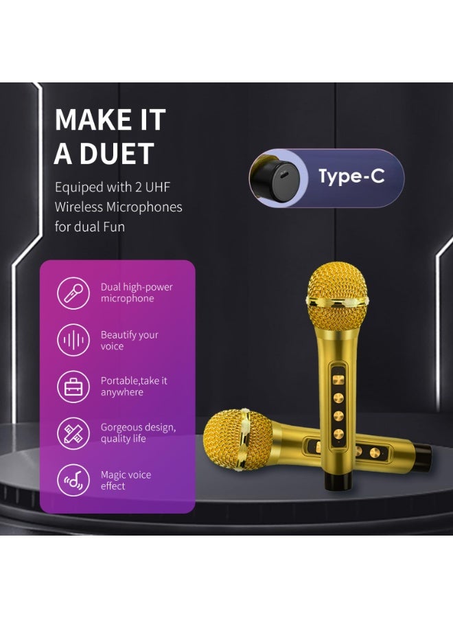 Smart Berry Smart Berry M25 Portable Karaoke Machine with 2 Wireless Microphones – Bluetooth PA Speaker, Rechargeable Battery & Multi-Port Connectivity – Perfect for Adults, Kids, Parties & Outdoor Entertainment - Image 5