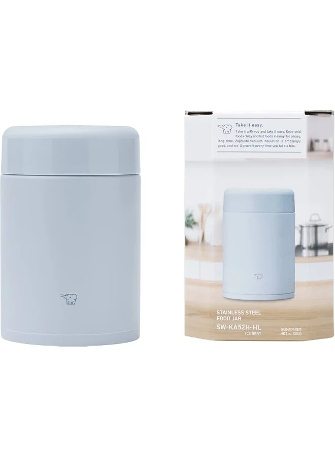 Zojirushi Zojirushi Stainless Steel Vacuum Insulated Food Jar,0.52L,Ice Gray (Hl)