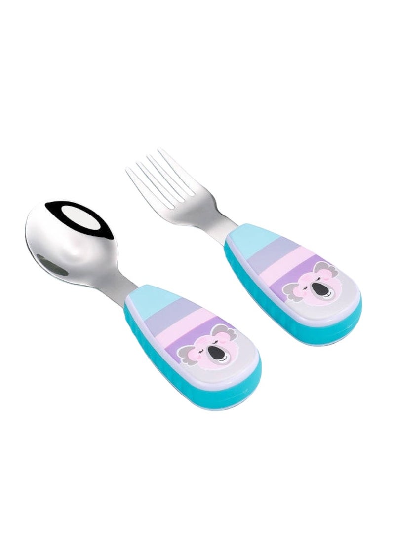 Koala Kid's Spoon  Fork Cutlery Set with Case - Image 1