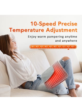 Electric Waist Heating Belt 10 Temperature Settings 4 Timer Options With Auto Shut-off Pain Relief For Waist Back Neck Shoulder Premium Electric Heating Pad - view 3