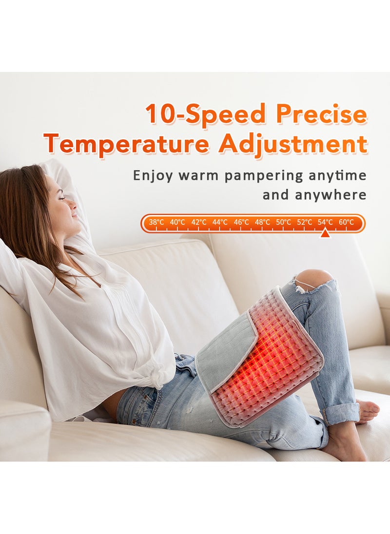 EzzySo Electric Waist Heating Belt For Pain Relief of Waist Back Neck and Shoulder 10 Electric Temperature Options 4 Timer Settings Auto Shut Off  - Image 3