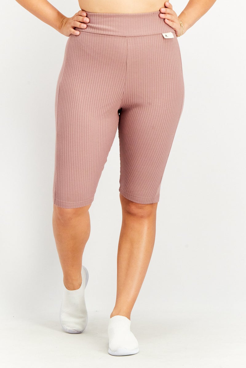 Adidas Women Sportswear Fit Training Shorts, Dark Blush - Image 1