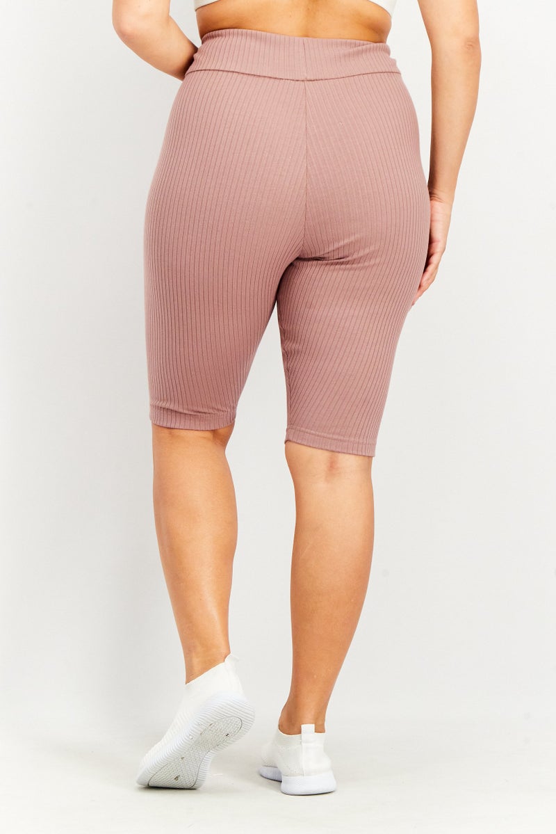 Adidas Women Sportswear Fit Training Shorts, Dark Blush - Image 3