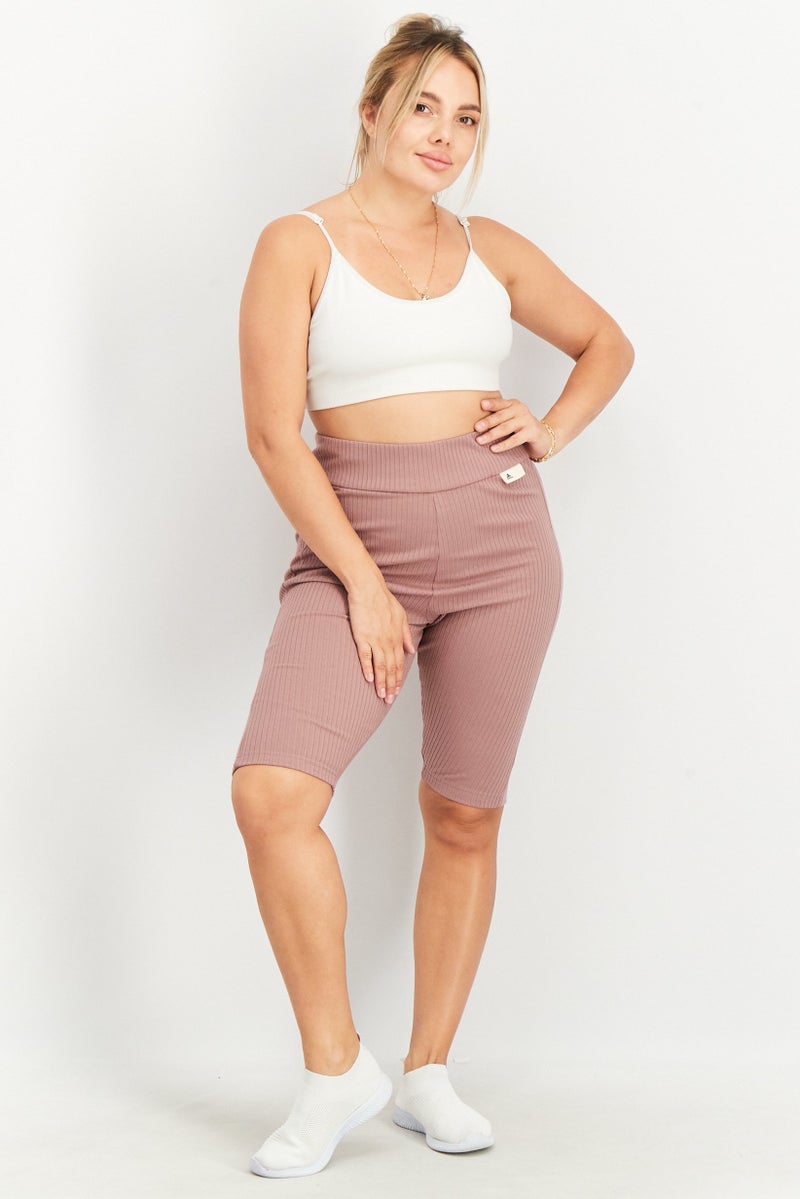 Adidas Women Sportswear Fit Training Shorts, Dark Blush - Image 4