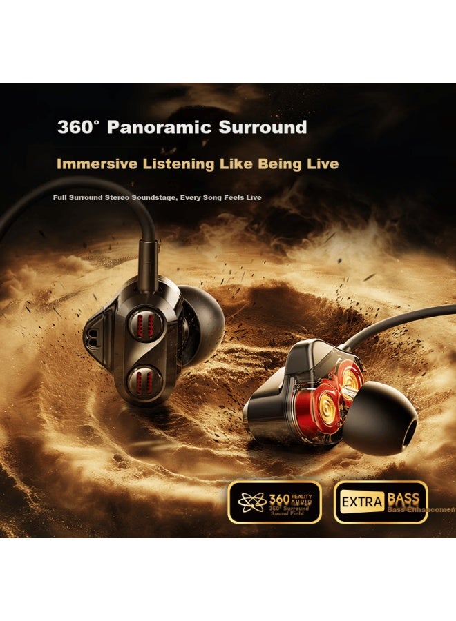 Linklike Multi-ring Resonance Quad Bass Bluetooth Neckband Earphones Latest Sports In-ear Bluetooth Earbuds With Ultra-long Battery Life - Image 2