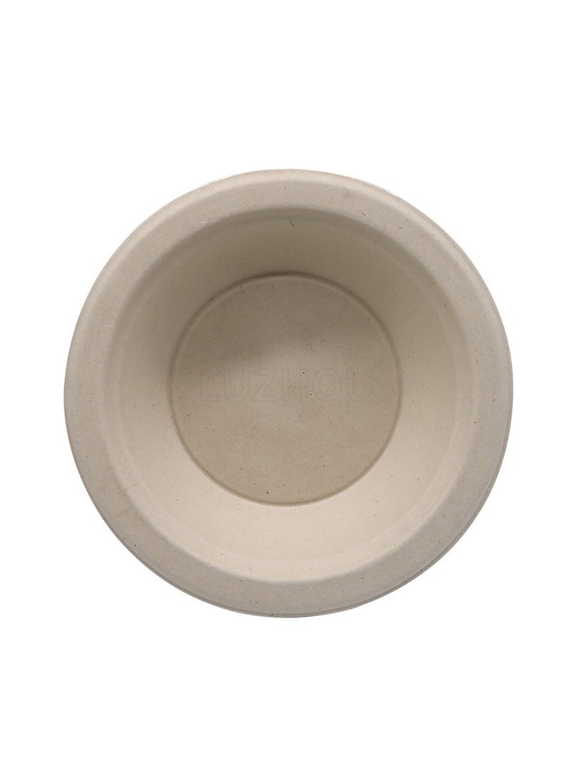50pcs Disc Disposable Lunch Box Sugarcane Pulp Biodegradable Plate Croissant Cake Light Food Thickened Salad Takeaway Dinner Plate  - Image 5