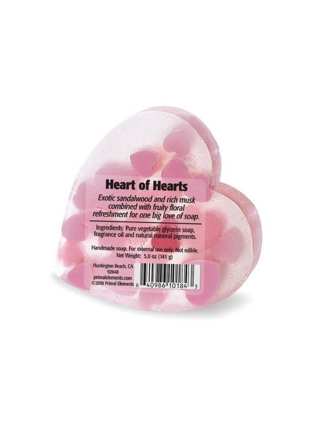 Primal Elements Glycerin Bar Soap Valentines Soap Helps All Skin Types Sensitive Oily & Dry Skin No Parabens Vegan Gluten Free 100% Vegetable Base(Heart Of Hearts) - Image 2