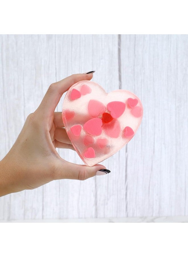 Primal Elements Glycerin Bar Soap Valentines Soap Helps All Skin Types Sensitive Oily & Dry Skin No Parabens Vegan Gluten Free 100% Vegetable Base(Heart Of Hearts) - Image 3