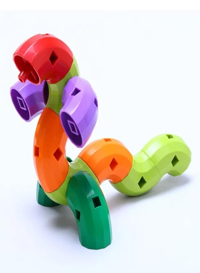 The Turtle Intellectual Curved Blocks for Kids // 36 pcs // Multicolor Jumbo Size - Image 2