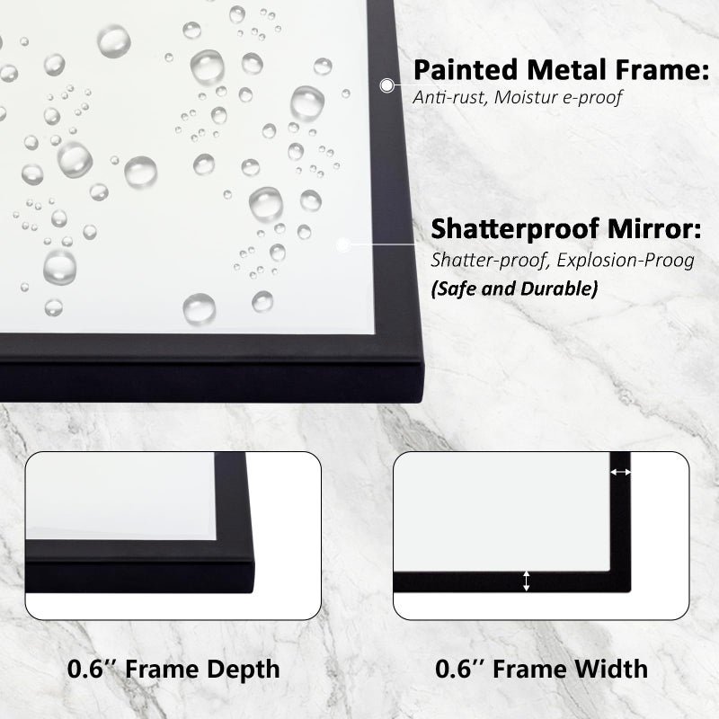 Autdot Arched Mirror Wall Decor, 32"x24" Black Wall Mirror, with Antique Metal Frame, for Elegant Entryway, Bathroom, Living Room, Bedroom - Image 3