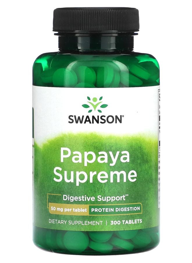 SWANSON Papaya Supreme  50 mg  300 Tablets - Image 1
