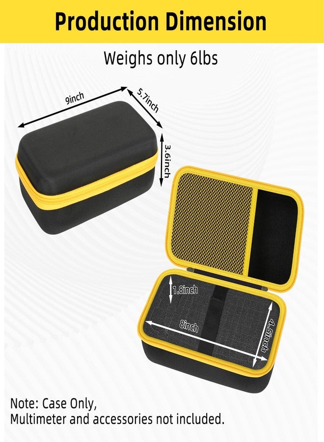 هسبلس حقيبة حمل HESPLUS لأجهزة اختبار وملحقات أجهزة القياس المتعدد الرقمية Fluke 117/15B+/17B+/101/115/116/114/113/177/179/233/106/107، وحقيبة تخزين منظم لأدوات القياس المتعدد (مع رغوة DIY) - Image 4