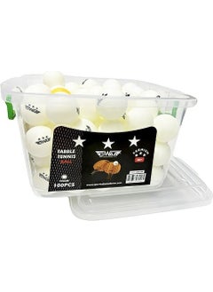 Ciwaa Table Tennis Ball 3 Star Seamless with 100 Pcs Bucket White  - Image 3