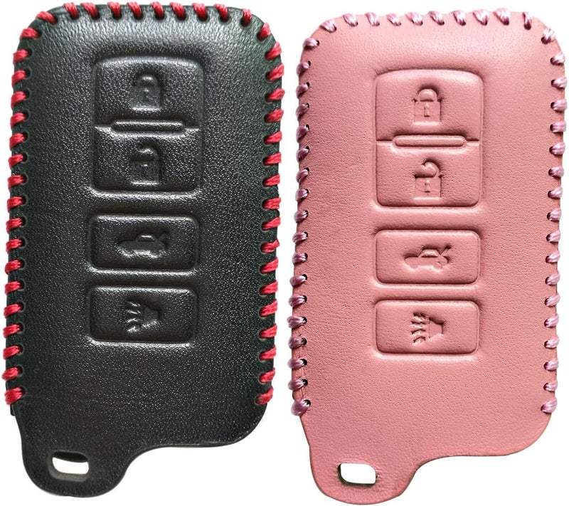 Coolbestda 2Pcs 4Buttons Key Fob Cover for Toyota Highlander, Avalon, Camry, Corolla, RAV4 - Image 1