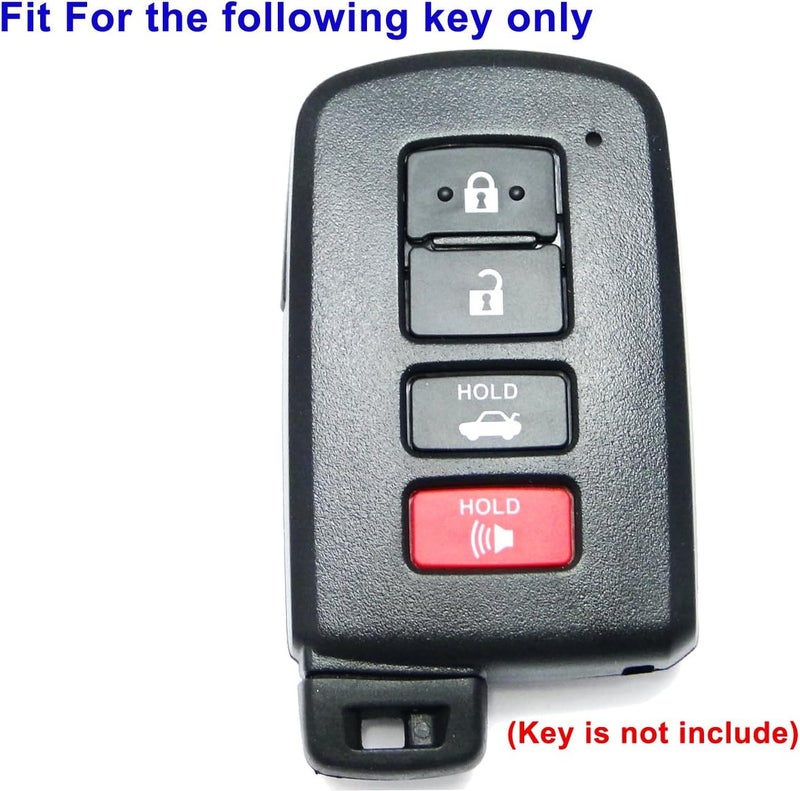 Coolbestda 2Pcs 4Buttons Key Fob Cover for Toyota Highlander, Avalon, Camry, Corolla, RAV4 - Image 2