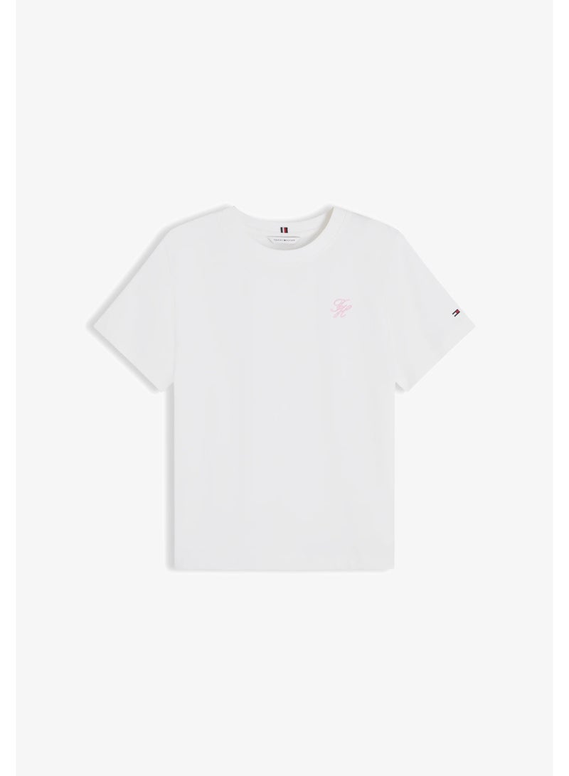 TOMMY HILFIGER Logo Embroidery Crew Neck T-Shirt - Image 3