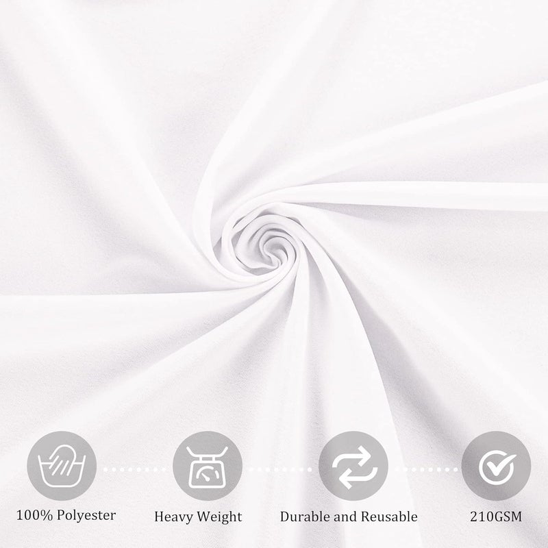 klarako 8 Pack Thick Premium Round Tablecloth 108 Inch Round Table Covers Washable Polyester Fabric Round Table Clothes for Wedding Party Reception Banquet Buffet Restaurant (White, 108 Inch) - Image 4