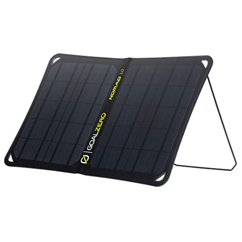 Goal Zero Nomad 10, Foldable Monocrystalline 10 Watt Solar Panel with USB Port, Portable Solar Panel Backpacking, Hiking and Travel. Lightweight Backpack Solar Panel Charger with Adjustable Kickstand - Image 1