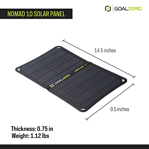 Goal Zero Nomad 10, Foldable Monocrystalline 10 Watt Solar Panel with USB Port, Portable Solar Panel Backpacking, Hiking and Travel. Lightweight Backpack Solar Panel Charger with Adjustable Kickstand - Image 3