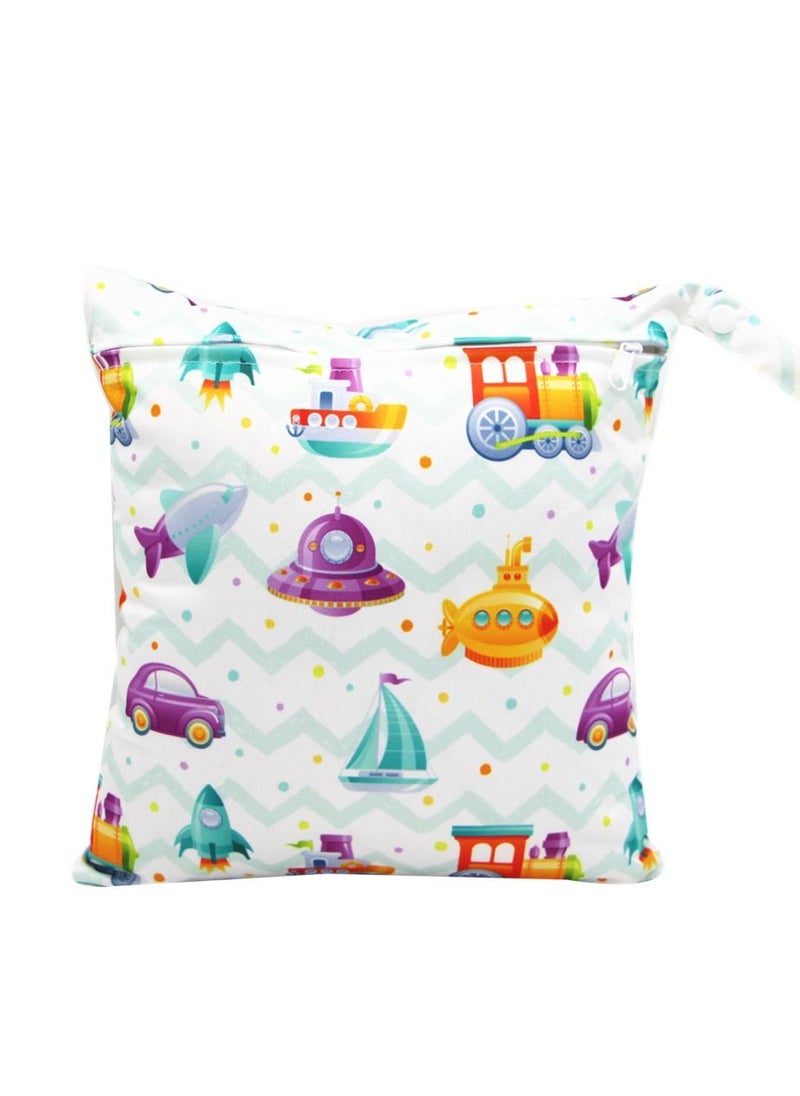 Asenappy Asenappy Cartoon Printed Stroller Single Zipper Car Hanging Bag Stroller Hanging Bag Multi-functional Diaper Storage Bag 
