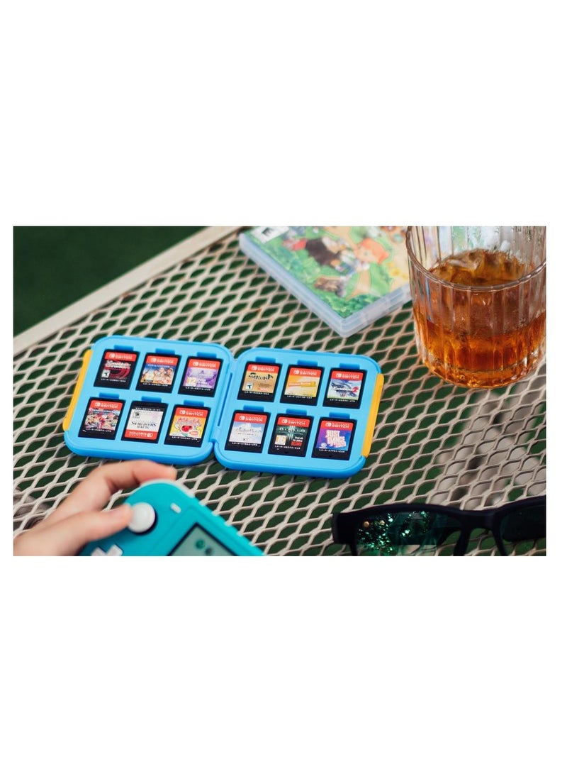 Blue Card Case for Nintendo Switch 12 in 1 Magnetic Storage for Game and Micro SD Cards - Image 4