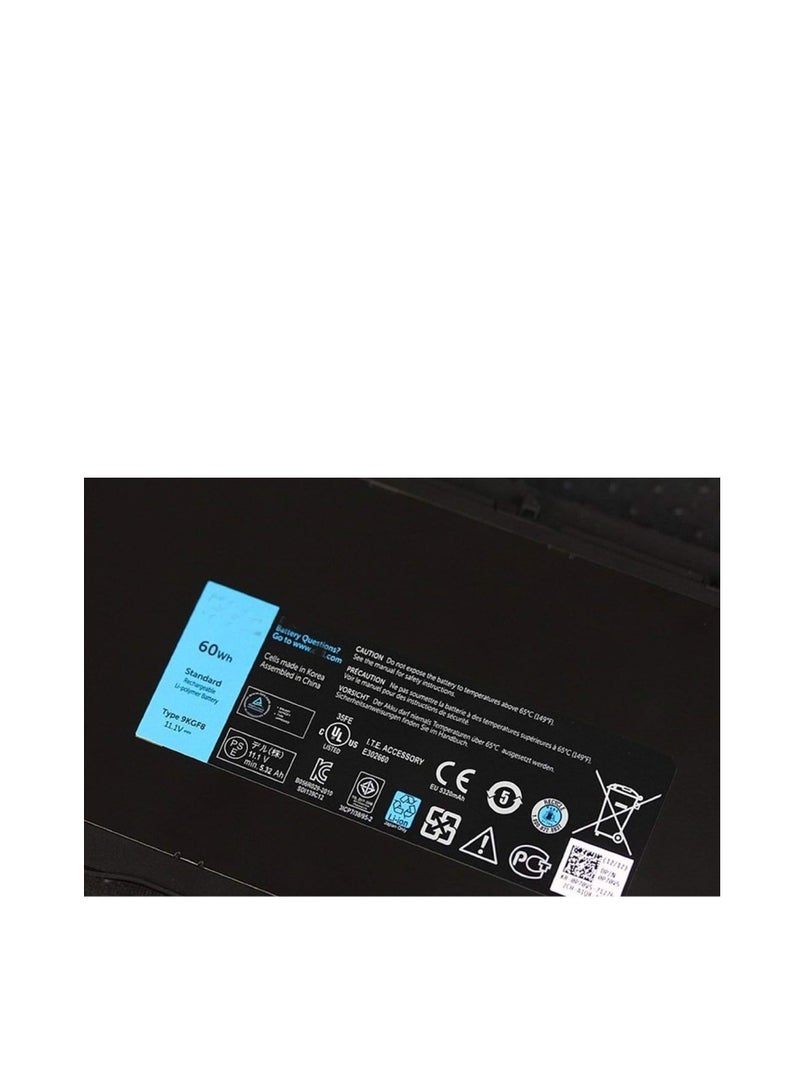 Terabyte XX1D1 11.1V; 60Wh. Battery Compatible for DELL 9KGF8 XX1D1 7HRJW 6FNTV TRM4D 7XHVM 312-1424 312-1425 Latitude 6430U E6510U Series - Image 3