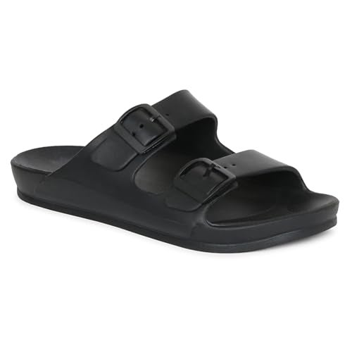 Aqualite NEO-258 Men Slides Sandal with Slip-on wear, Comfort and Flat Base Sandal for dailywear uses. Black - Image 4