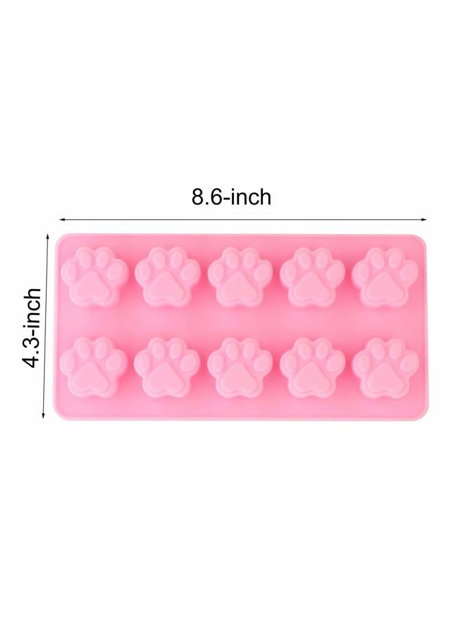 WARMBUY Silicone Molds for Dog Treats Candy Chocolate Making, Animal Paws, 2 Pack - Image 2